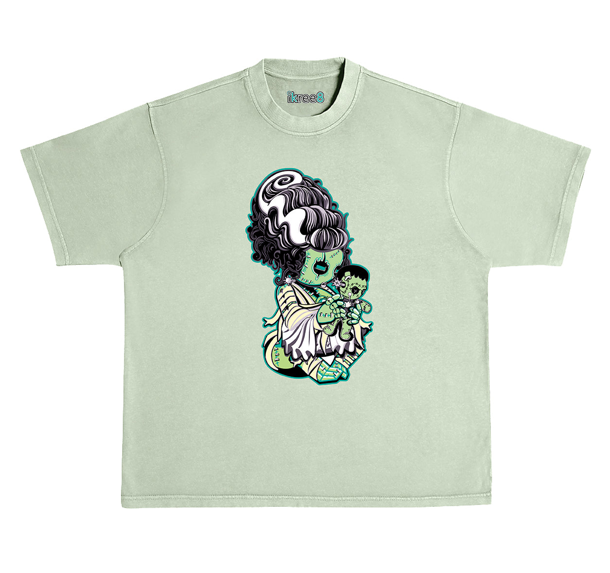 iKree8 • The Bride of Frankenstein Oversized Urban Heavy Tee