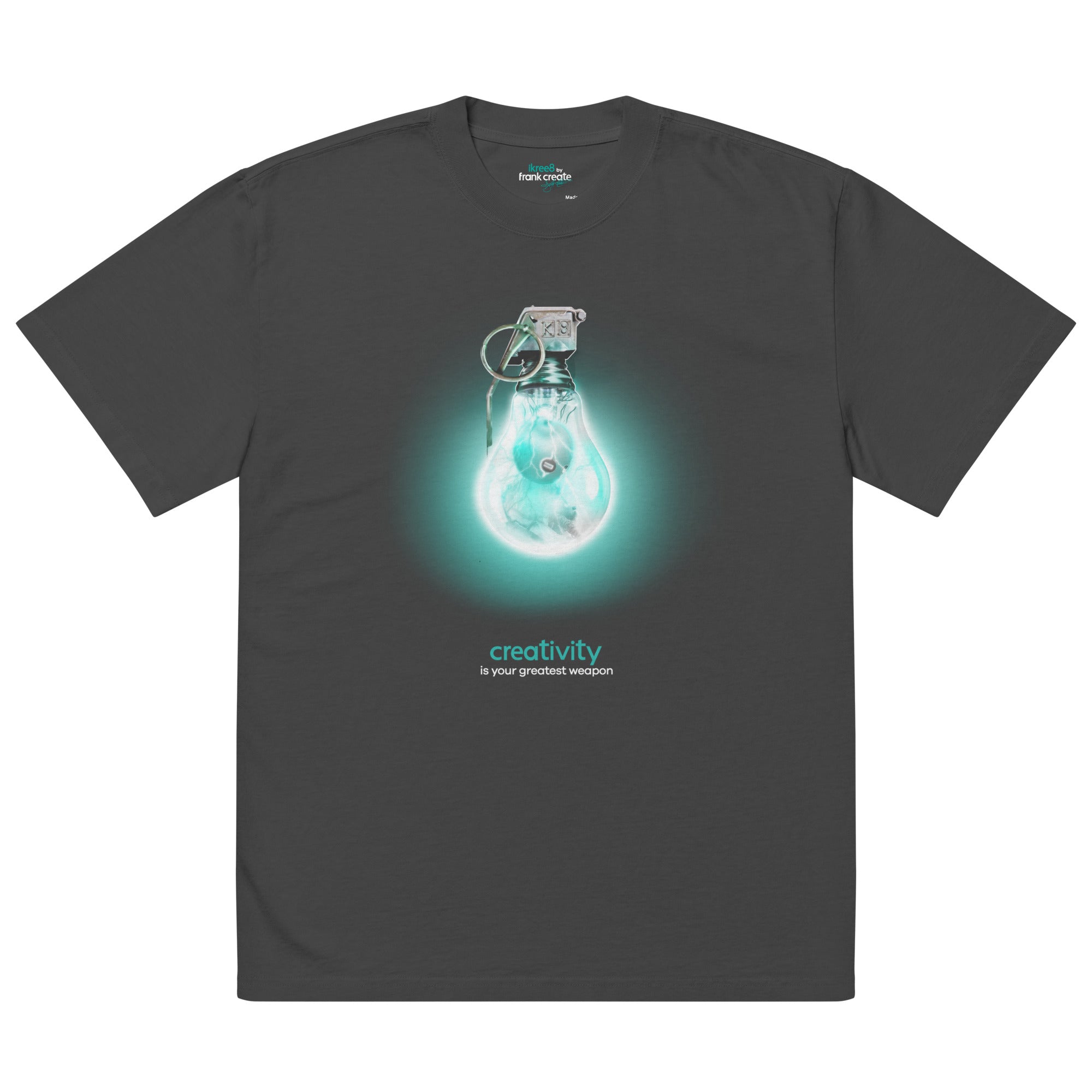 Creative Grenade Oversized Faded T-Shirt