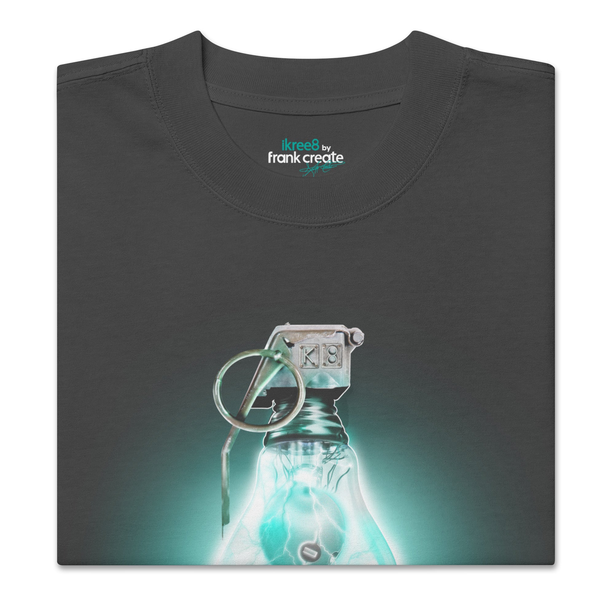 Creative Grenade Oversized Faded T-Shirt